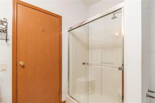 a house with a glass door