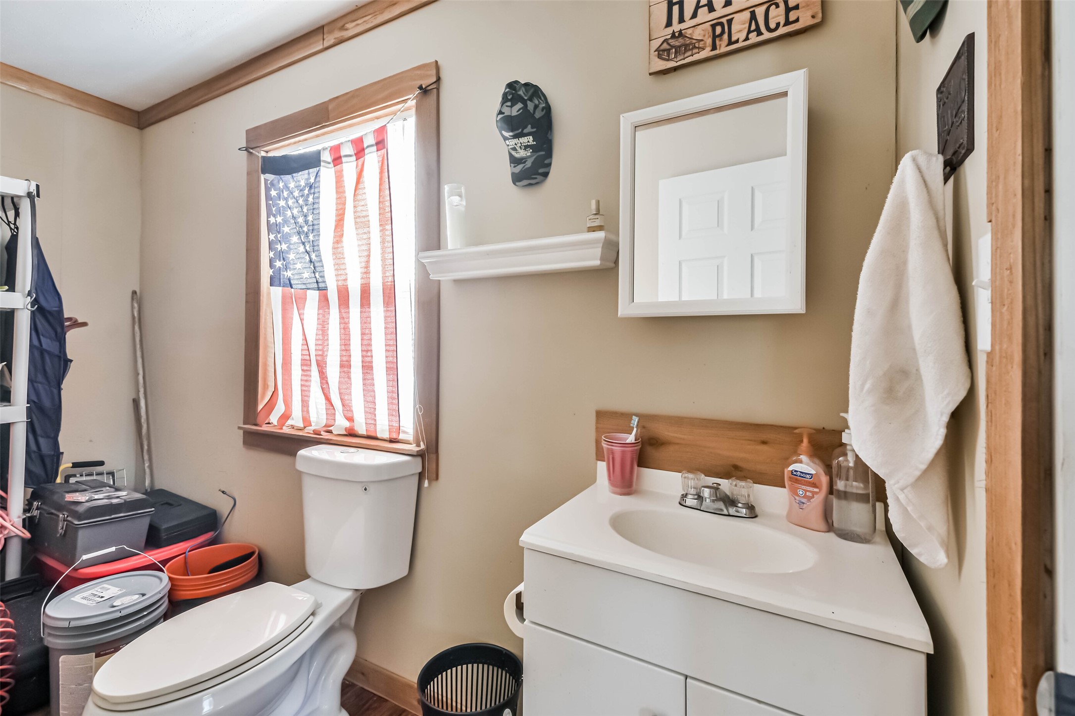 35 Old Sign Road Midway, TX 75852 - Photo 48 of 49 a bathroom with a sink toilet and window