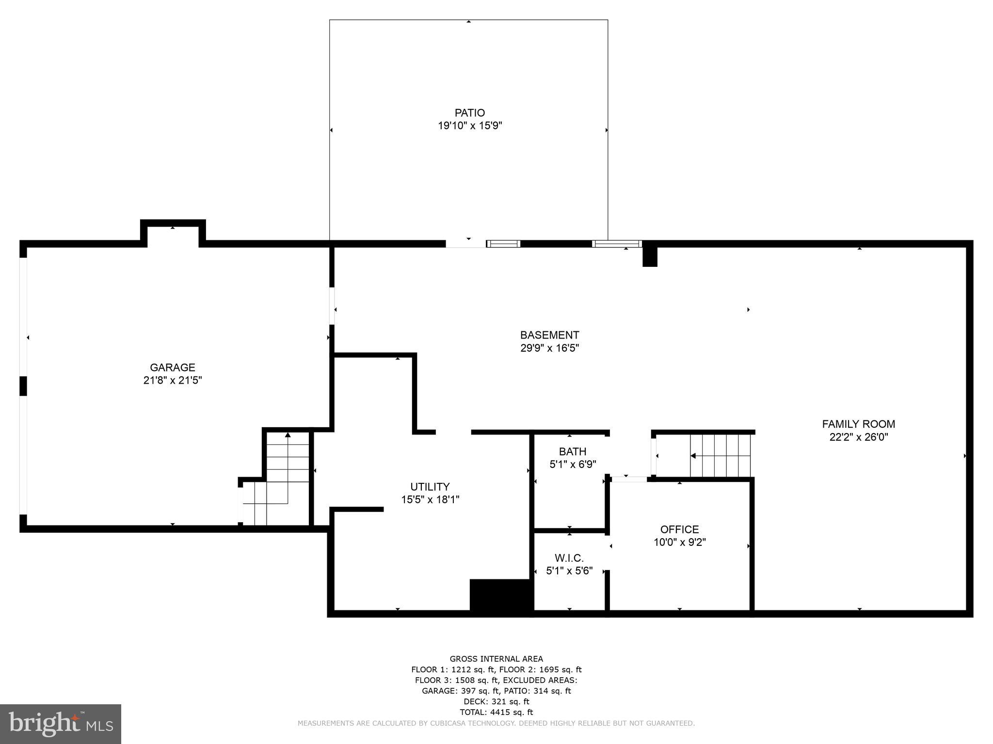 1406 Woodwell Road Silver Spring, MD 20906 - Photo 58 of 58 Floor-plan: Basement