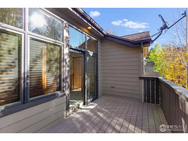 a view of an outdoor space and wooden floor