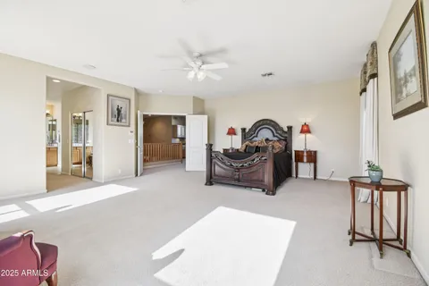 a view of a playground and basketball court