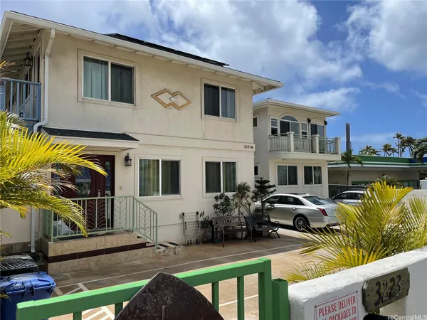 a car parked in front of a building