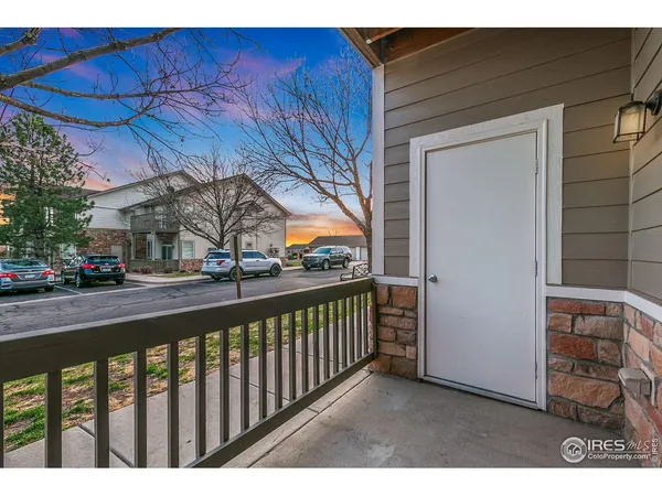 a view of a street from a balcony