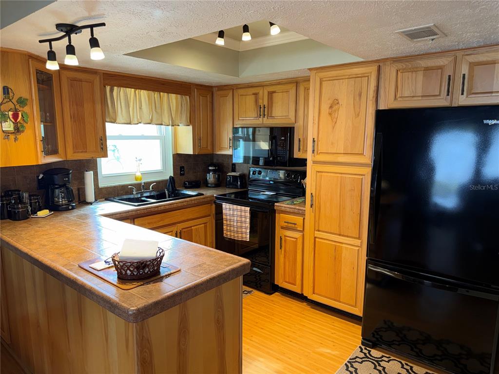 4007 Truman Drive Seffner, FL 33584 - Photo 6 of 17 a kitchen with stainless steel appliances a stove refrigerator sink and microwave