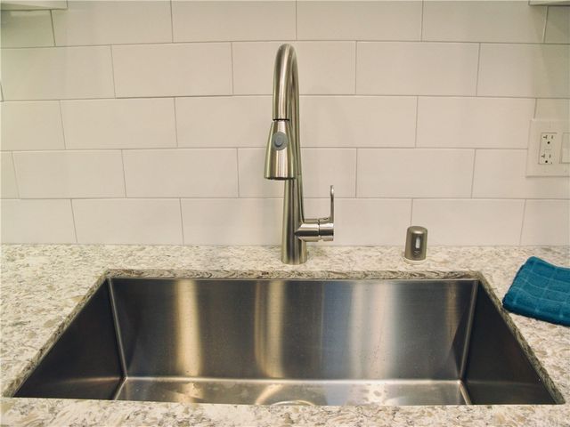 a close view of sink and tap