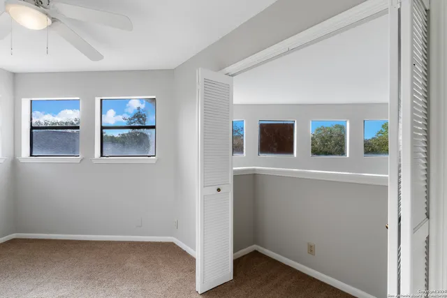 an empty room with a window