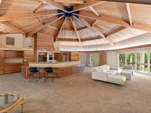 a bathroom with a sink and a large mirror