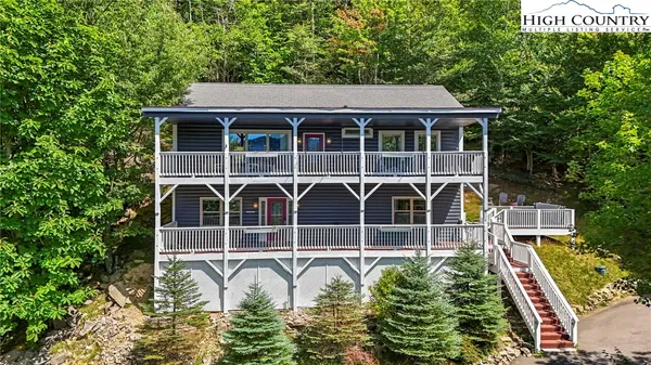 a aerial view of a house with a garden
