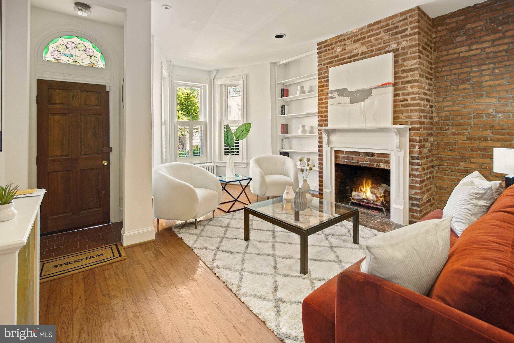321 F Street Northeast Washington, DC 20002 - Photo 4 of 30 Wood burning fireplace.