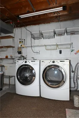 a view of an empty room with stairs