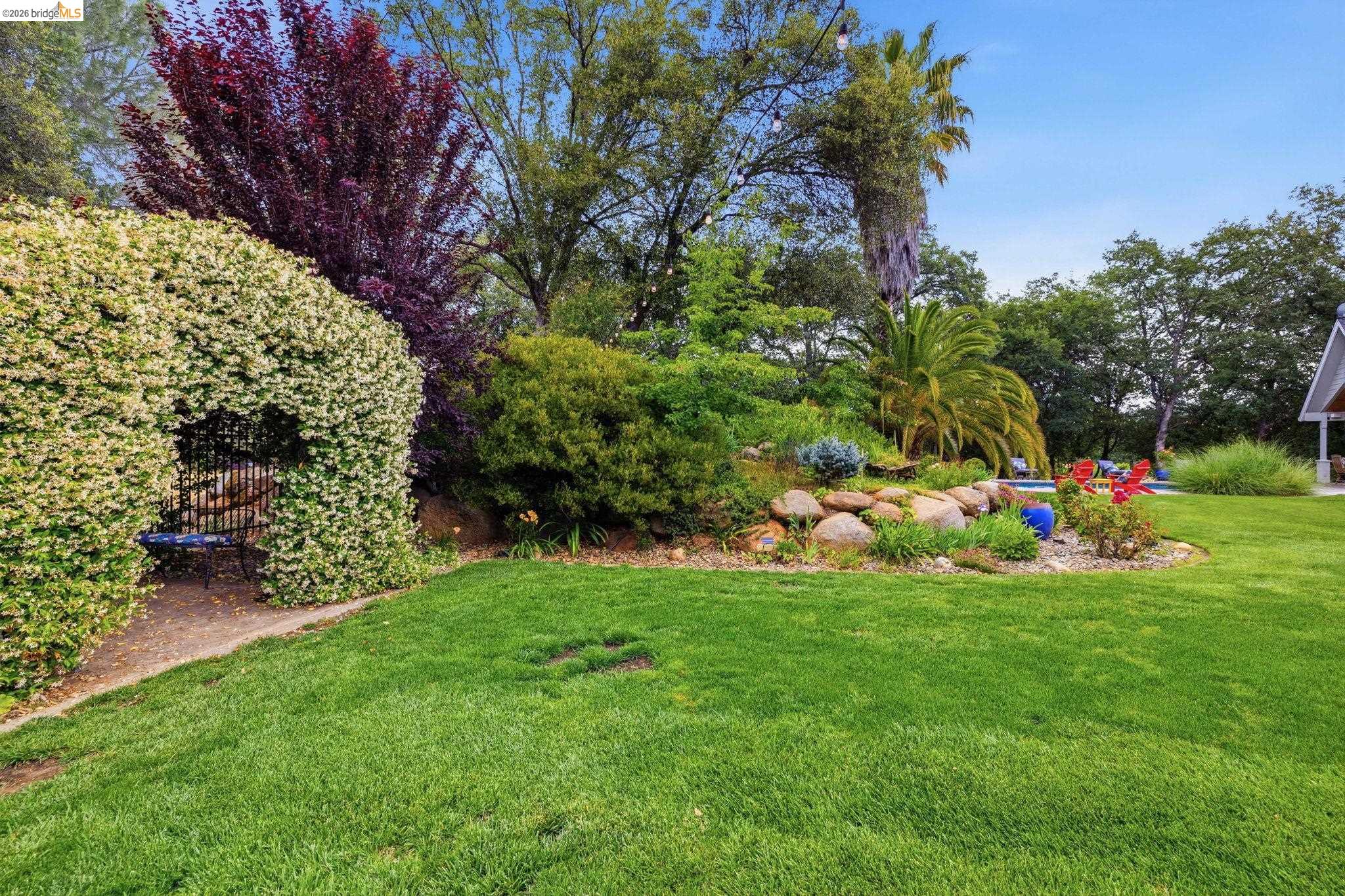 18450 Lambert Lake Road Sonora, CA 95370 - Photo 11 of 87 Expansive lawn area featuring a lush green landscape and mature trees