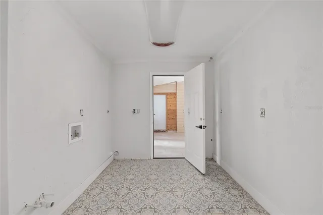 a view of hallway with window