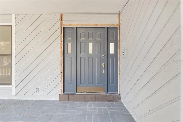a view of front door
