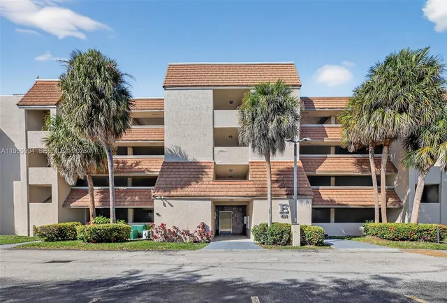 a front view of a building