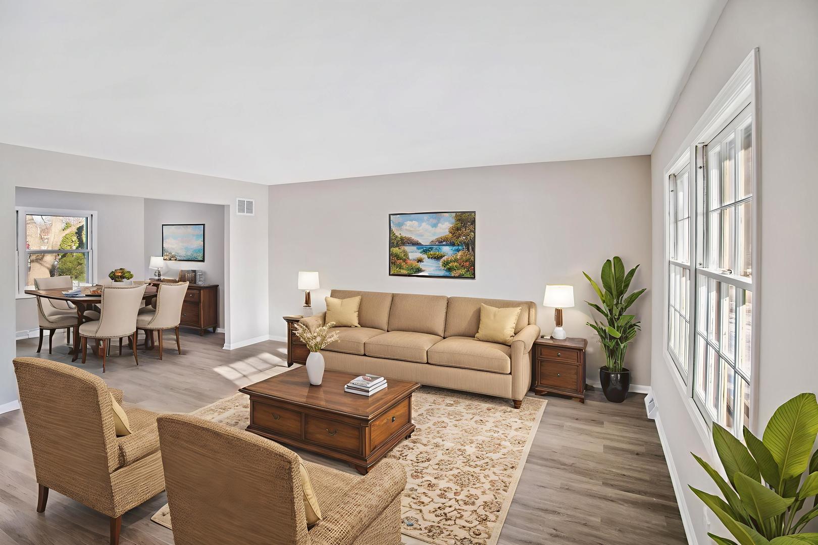 3451 Ithaca Road Olympia Fields, IL 60461 - Photo 3 of 30 a living room with furniture potted plant next to a window and a potted plant