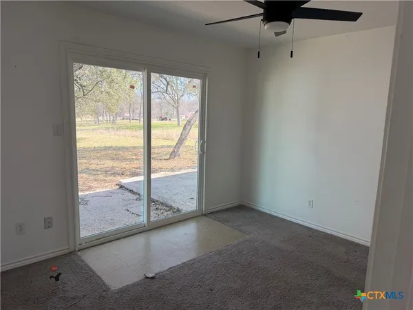 an empty room with a window