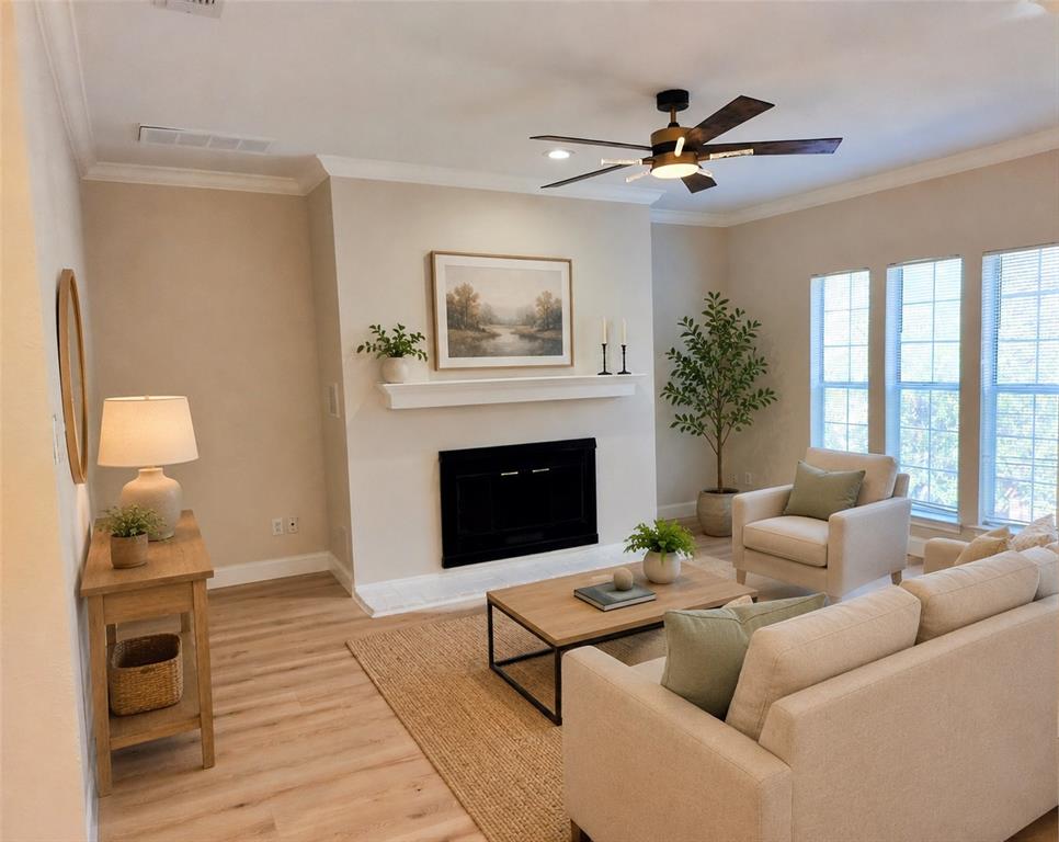 5310 Keller Springs Road, Unit 723 Dallas, TX 75248 - Photo 4 of 39 Living Room with natural bright light - Virtual Staging image to enhance the use of thespace