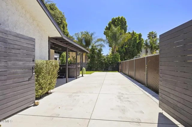 a backyard of a house