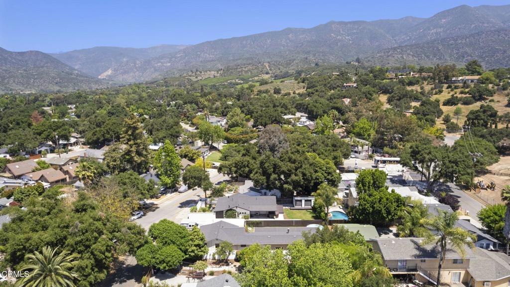 240 North Padre Juan Avenue Ojai, CA 93023 - Photo 41 of 50 an aerial view of residential houses and outdoor space