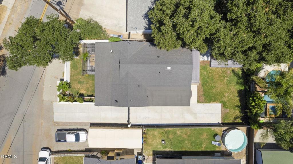 240 North Padre Juan Avenue Ojai, CA 93023 - Photo 43 of 50 an aerial view of a house with swimming pool