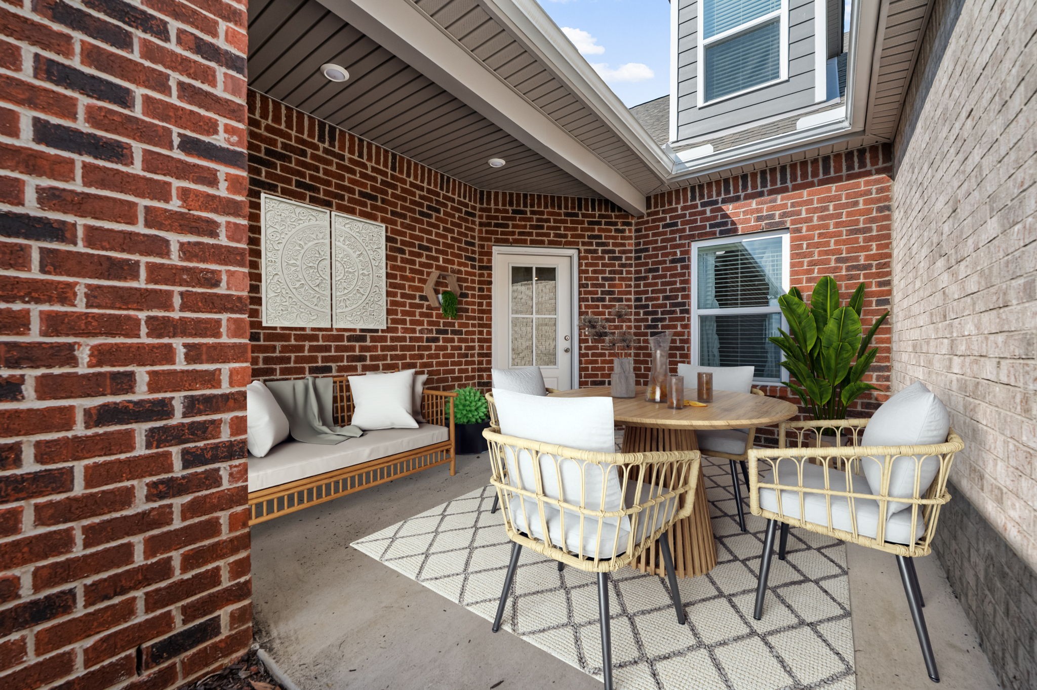 a outdoor living with furniture