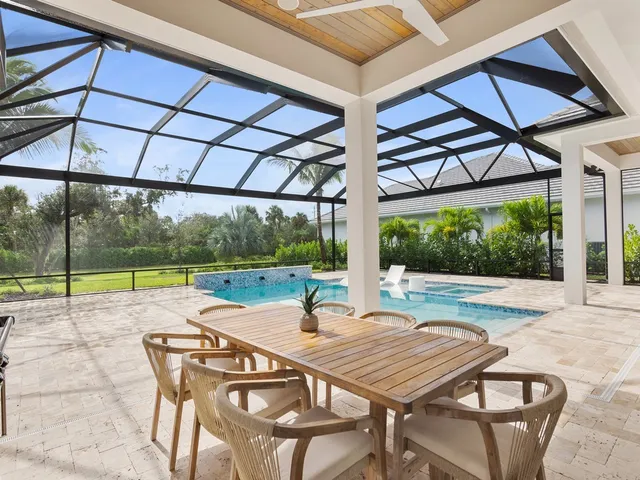 a outdoor view with a sitting space