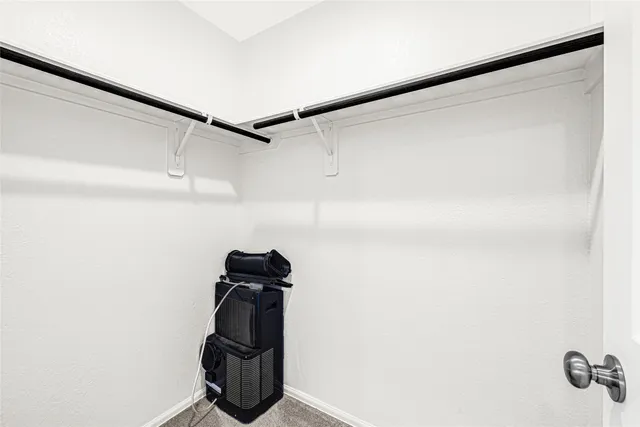 a close view of walk in closet