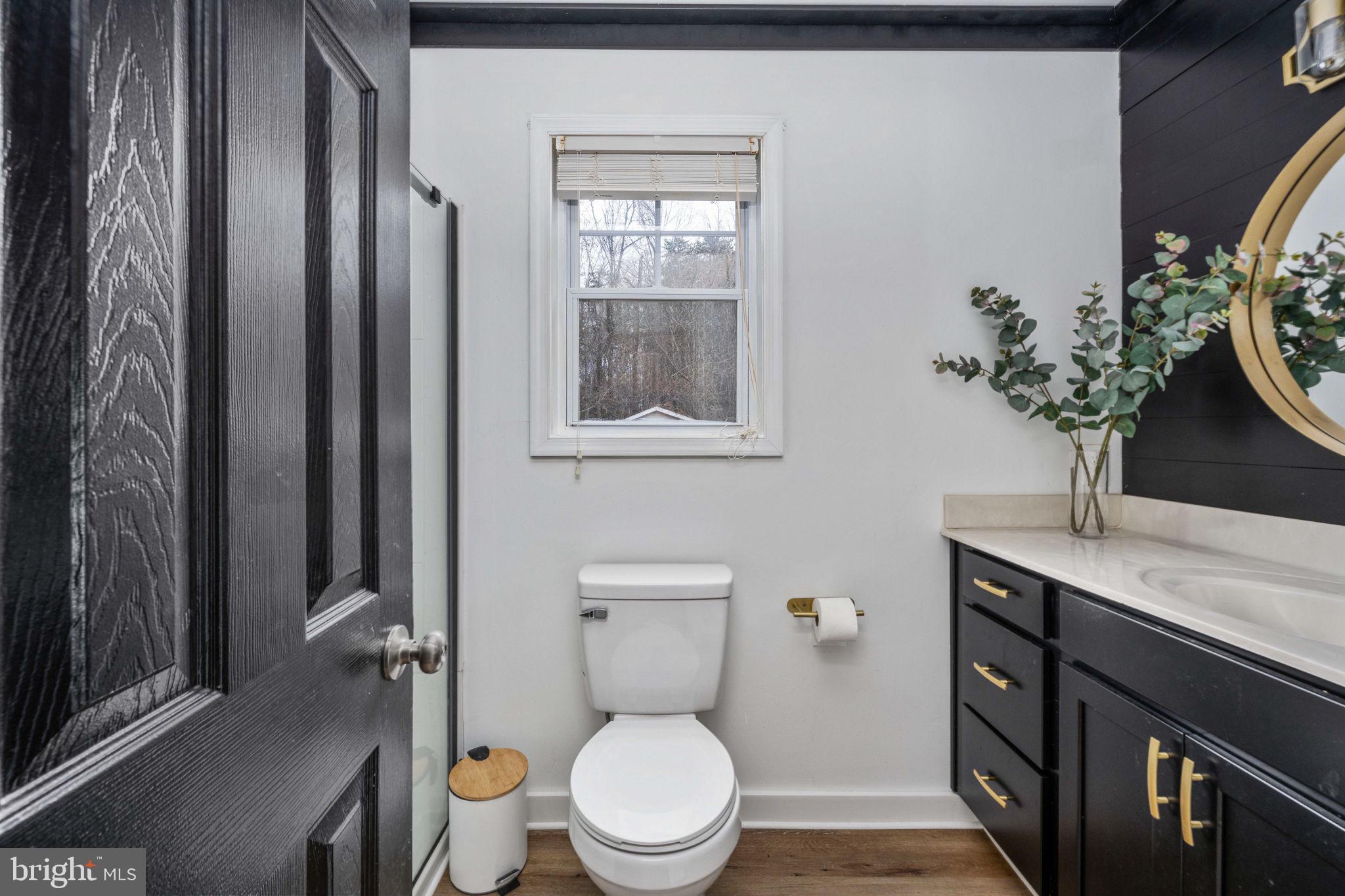 371 Greenbank Road Fredericksburg, VA 22406 - Photo 23 of 54 a bathroom with a granite countertop toilet sink and mirror