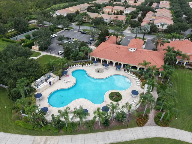 an aerial view of multiple house