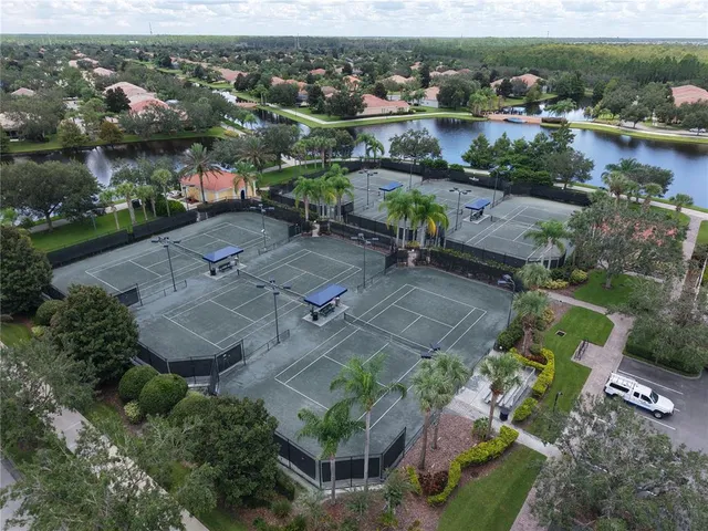 an aerial view of a city