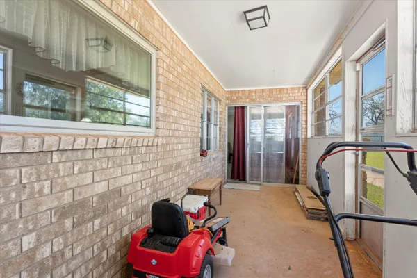 a view of balcony with couch