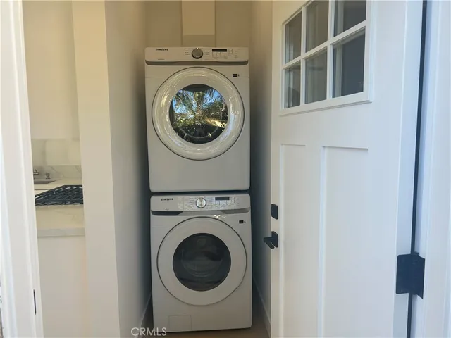 a view of a glass door