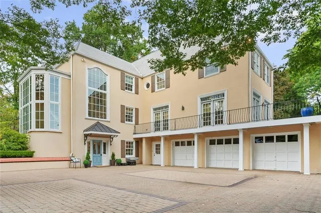 front view of a house with a street