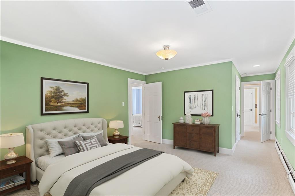 73 Stonedale Road Sewickley, PA 15143 - Photo 37 of 50 a bedroom with a bed and a painting on the wall