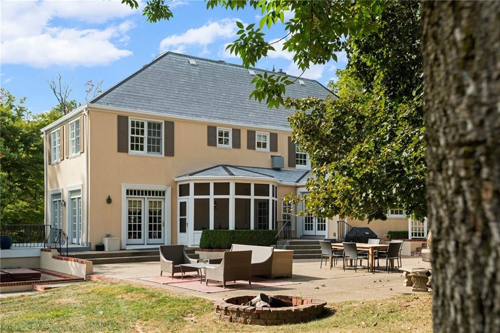 73 Stonedale Road Sewickley, PA 15143 - Photo 44 of 50 a front view of a house with swimming pool and sitting area