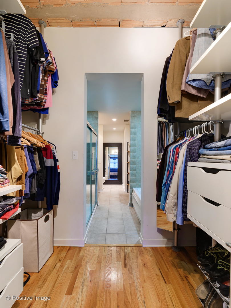 Undisclosed Address Chicago, IL 60616 - Photo 12 of 18 a view of walk in closet with clothes and shoes