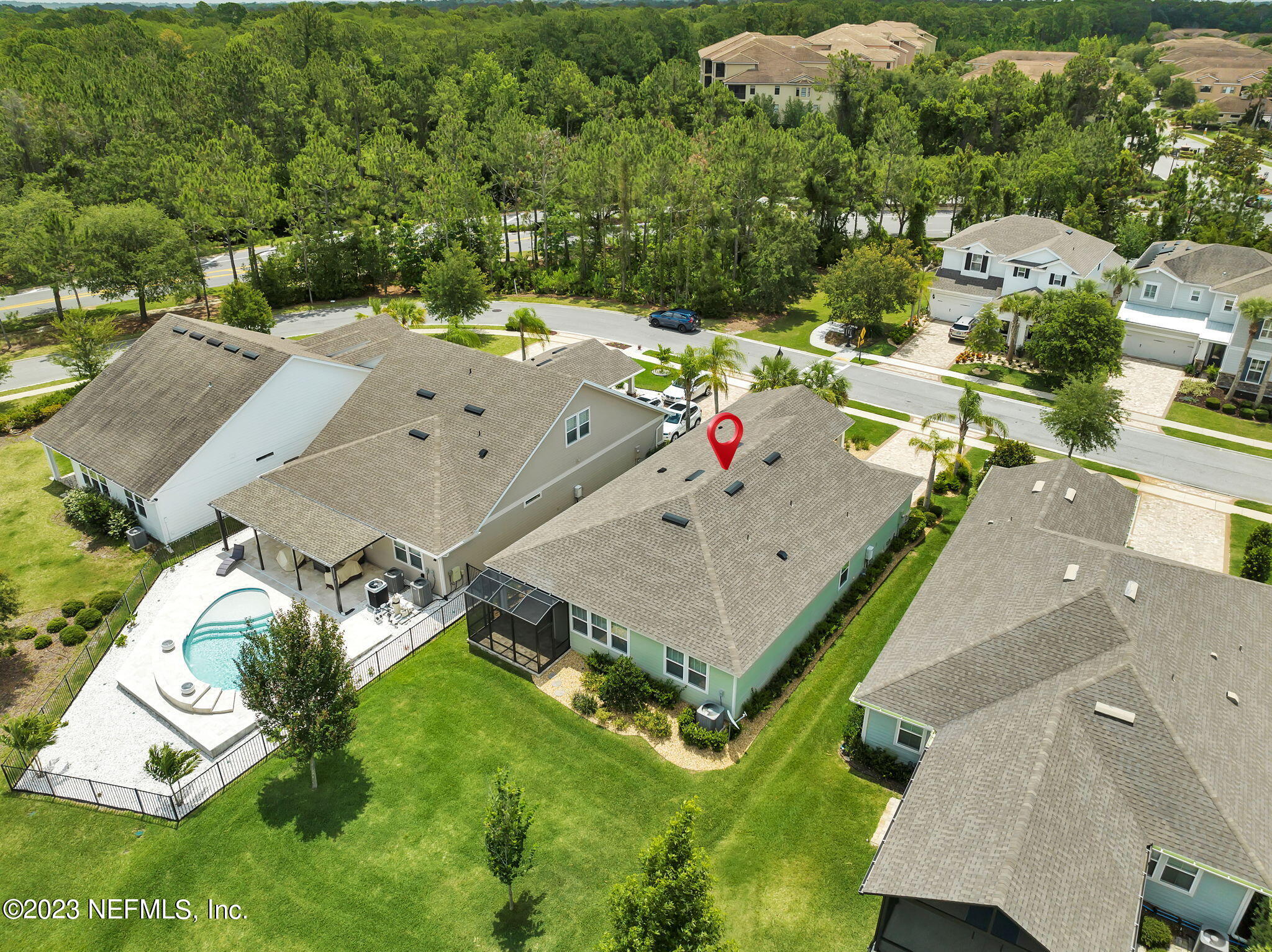 39 Lakefront Lane St. Augustine, FL 32095 - Photo 40 of 66 Drone of back of home