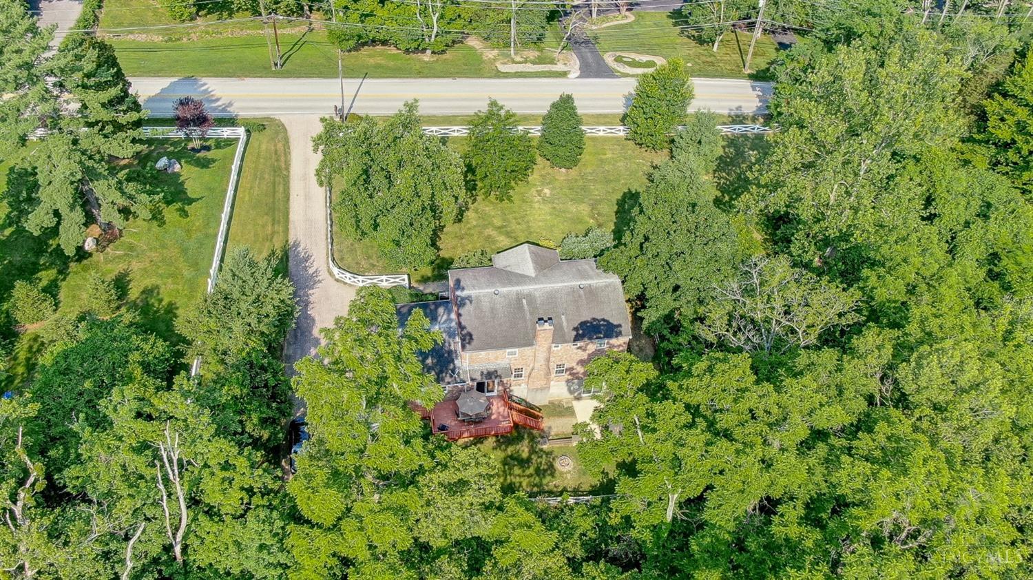 7272 Ayers Road Cincinnati, OH 45255 - Photo 50 of 54 Aerial view to show the placement of the home on the lot.
