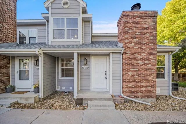front view of a brick house