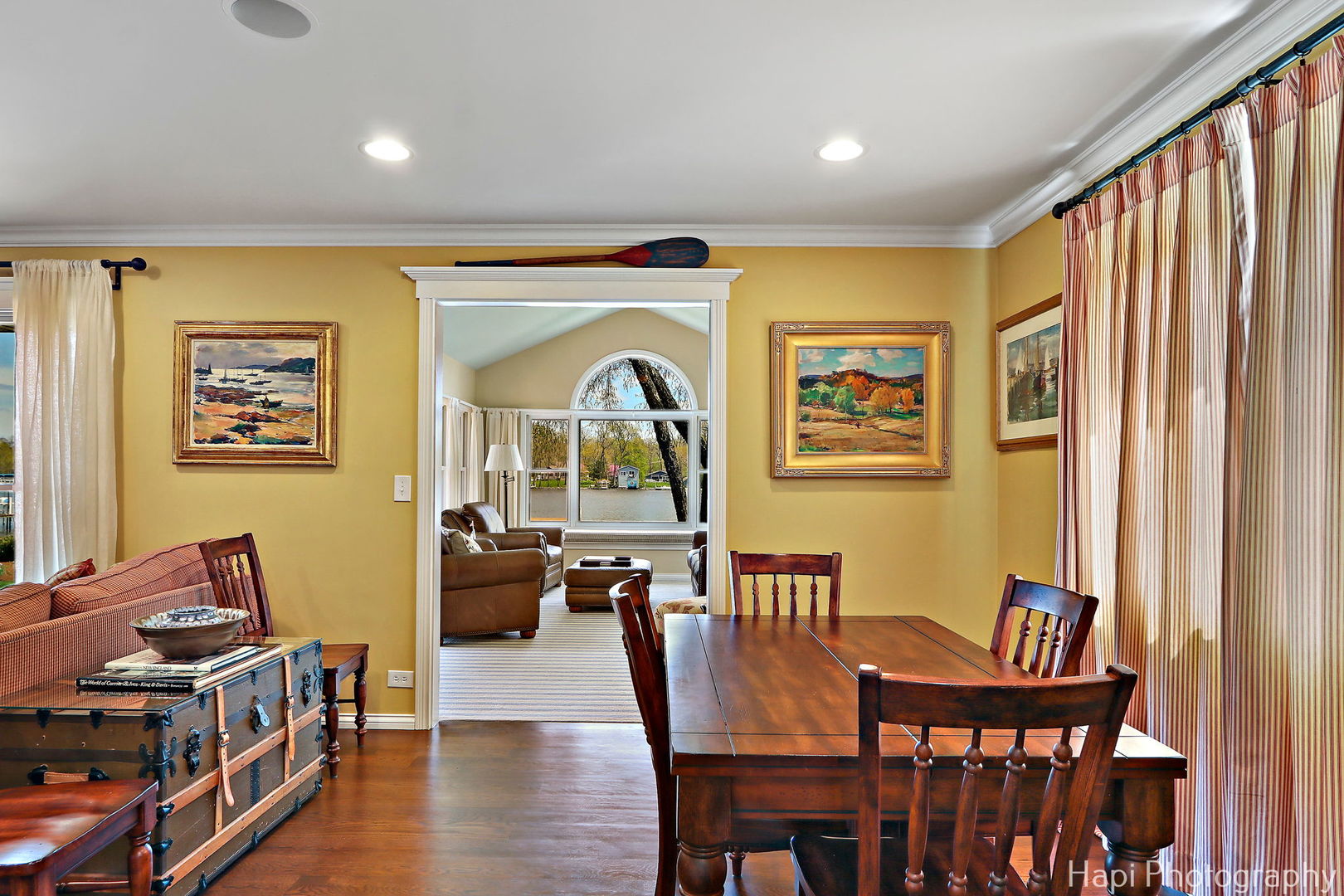 714 South Riverside Drive McHenry, IL 60050 - Photo 17 of 49 a view of a dining room with furniture window and wooden floor