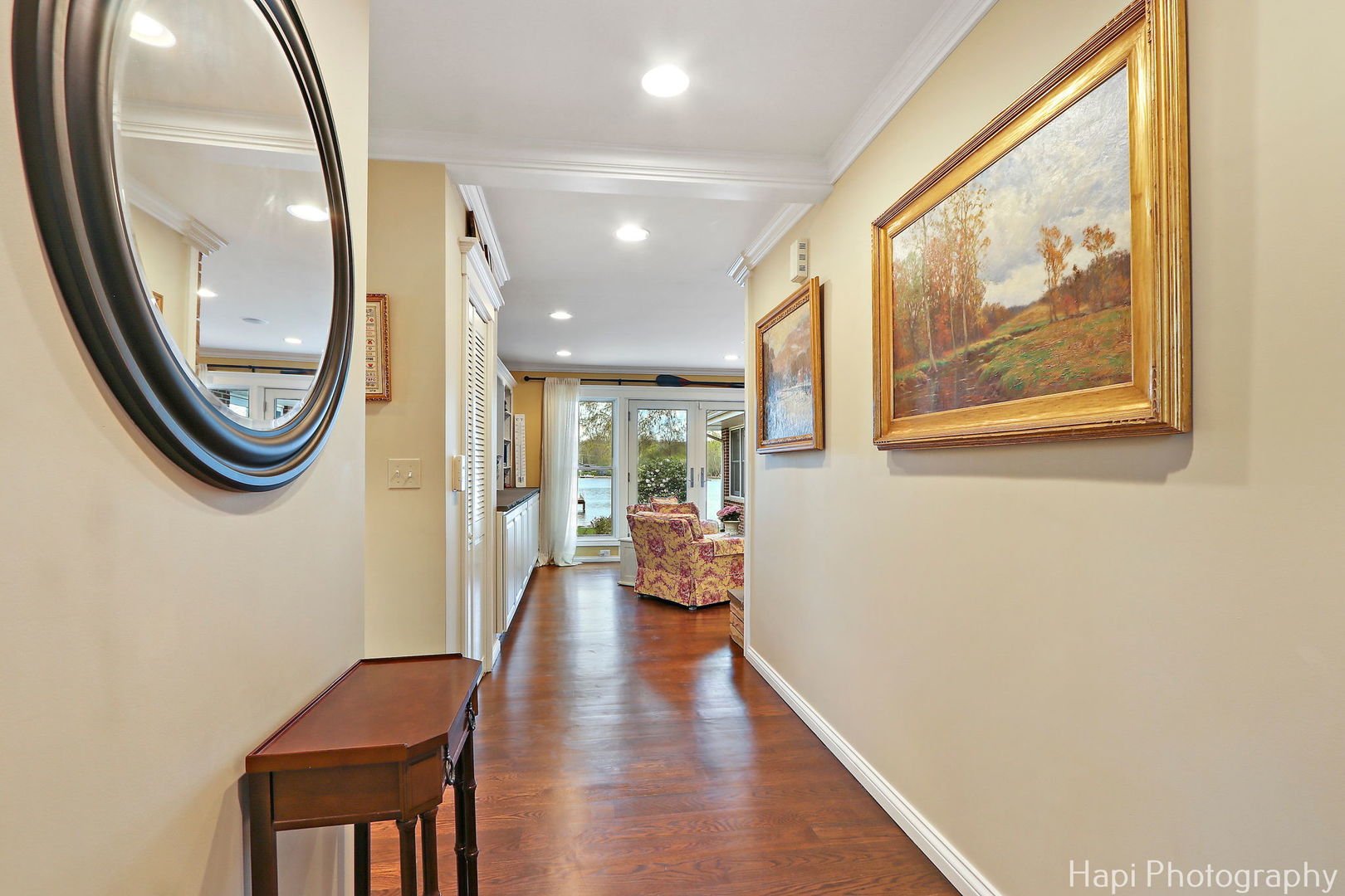 714 South Riverside Drive McHenry, IL 60050 - Photo 27 of 49 workspace with wooden floor mirror and window