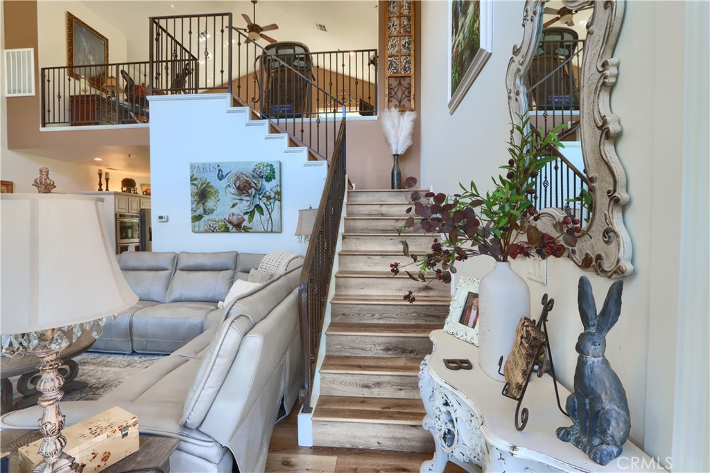 42038 Empty Creek Road Oakhurst, CA 93644 - Photo 17 of 66 custom stairs lead to large loft