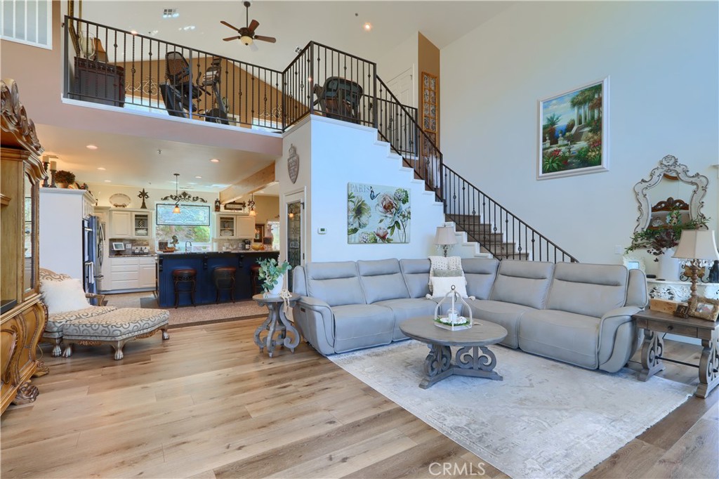 42038 Empty Creek Road Oakhurst, CA 93644 - Photo 18 of 66 large loft overlooking living area with great mountain views