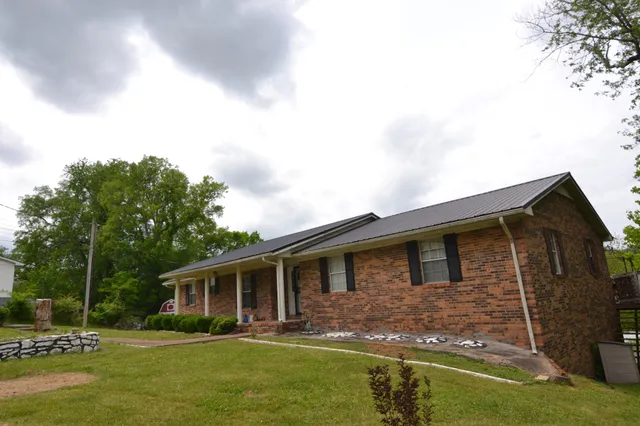a front view of house with yard