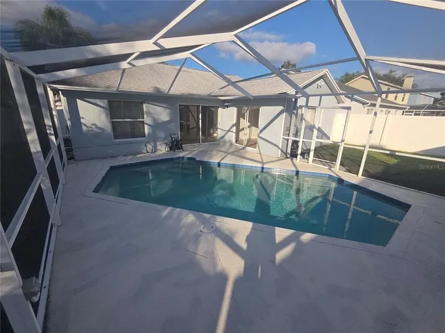 a view of a glass door