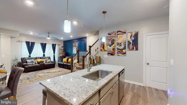 a kitchen with an oven and cabinets
