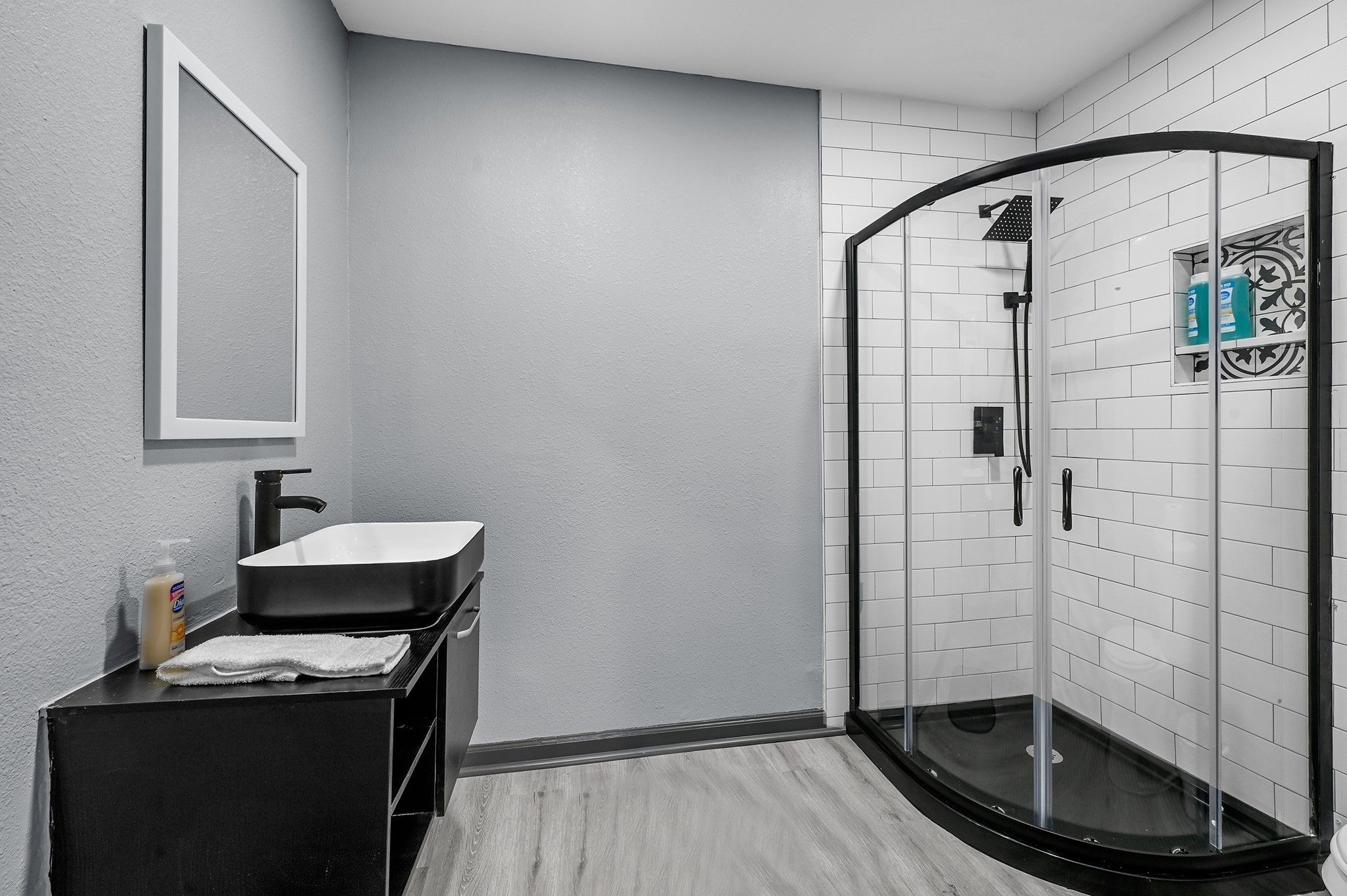 4406 Edison Street Houston, TX 77009 - Photo 31 of 42 a bathroom with a sink and a mirror