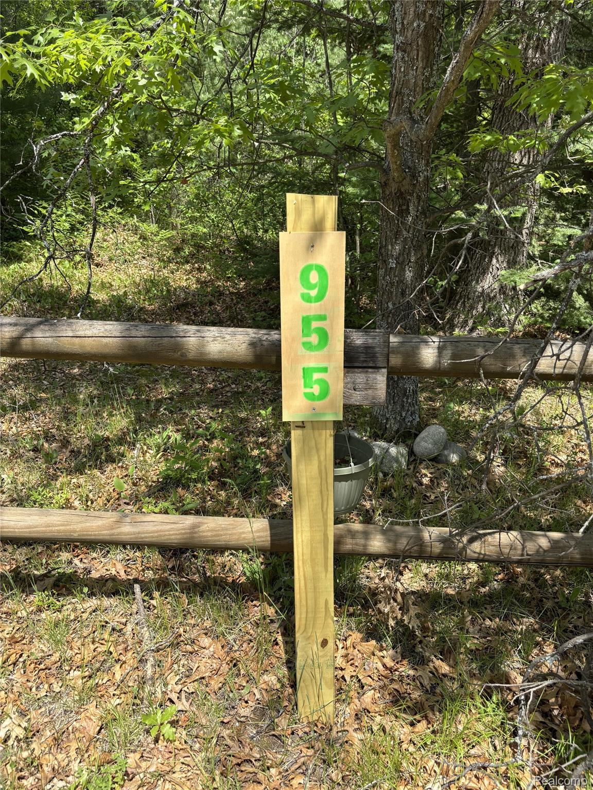 955 Aeronca Road Luzerne, MI 48636 - Photo 20 of 20 Property identification post featuring green numbering