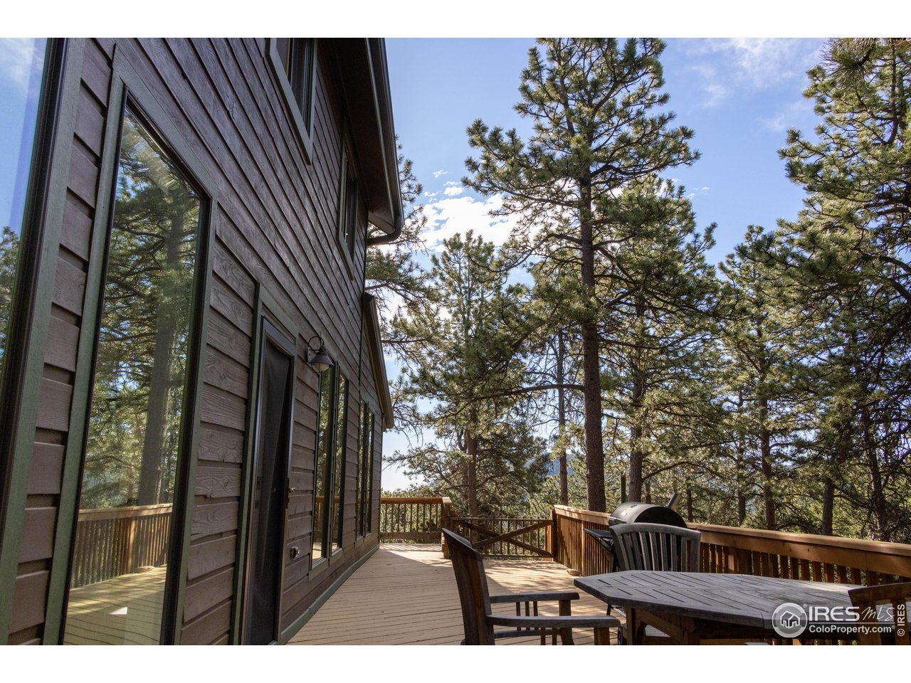 418 Ridge Road Ward, CO 80481 - Photo 9 of 36 a view of balcony with wooden floor and outdoor space