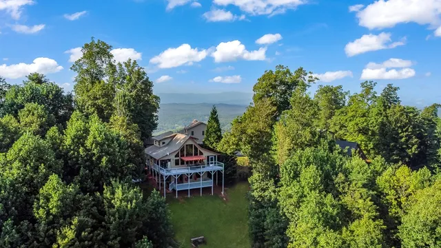 a roof deck with table and chairs and potted plants